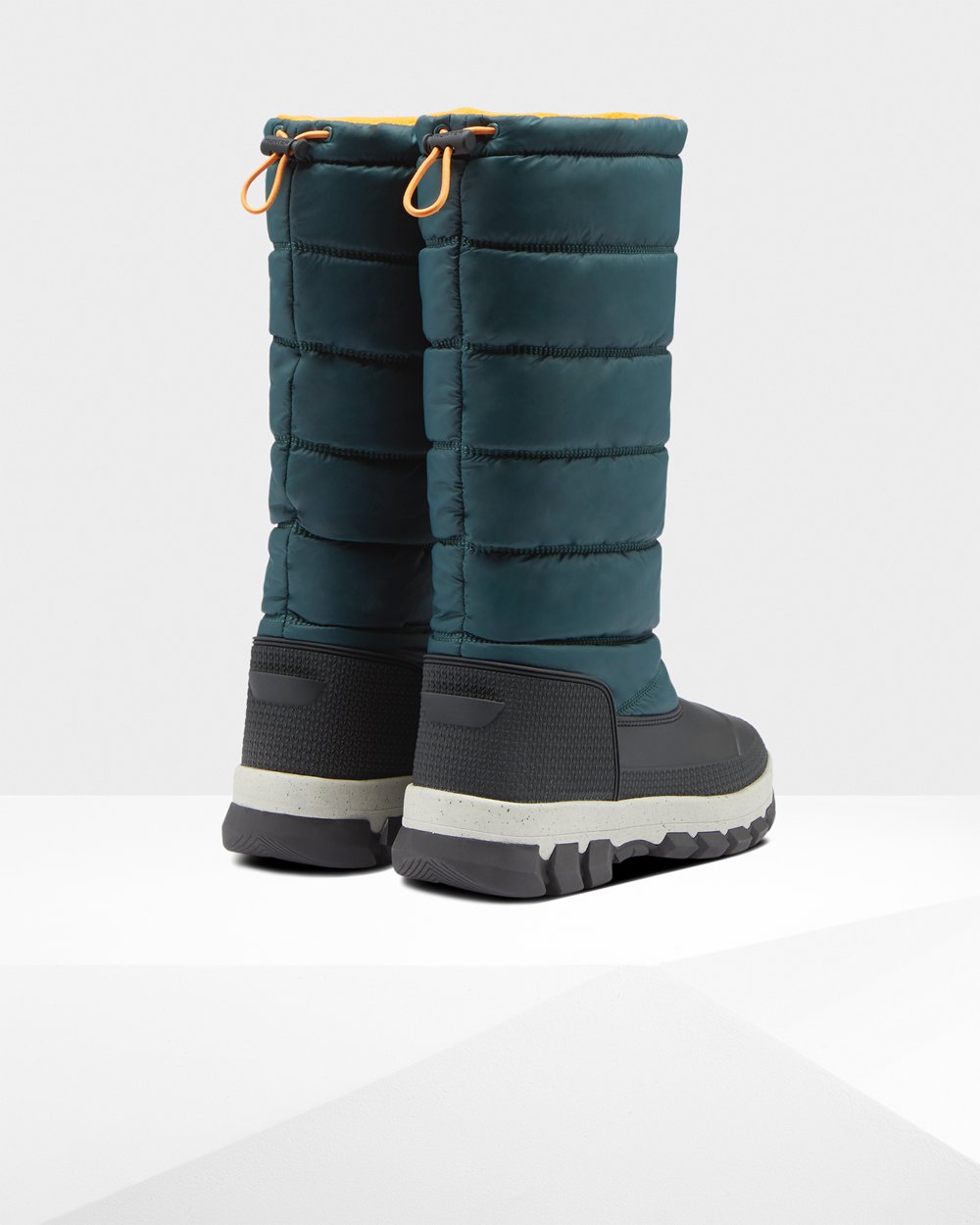 Botas De Neve Hunter Feminina Verdes/Cinzentas - Original Insulated Tall - 73DTOYCLA